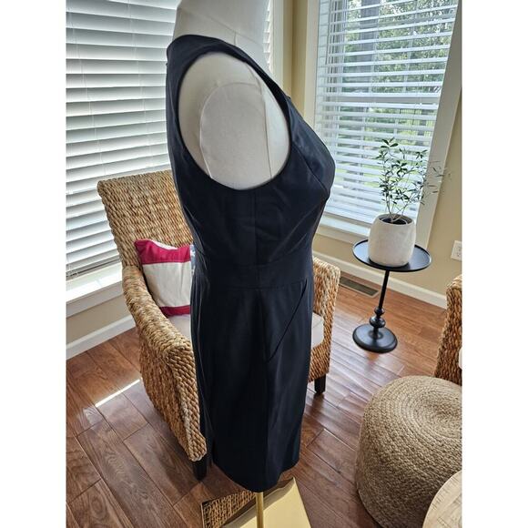J. Crew Black Wool Sheath Dress, Size 2P Lined Black Career Party/Cocktail - Picture 6 of 12